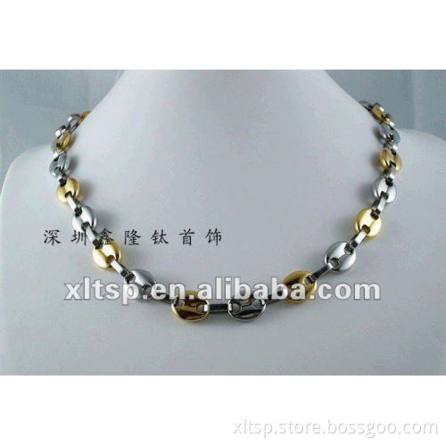 TT67 HOT 316L Stainless Steel Gold Button Necklace